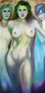 Tarot Queen of Water Queen of Cups. Femme Fatale Gallery Paintings,symbolic artist