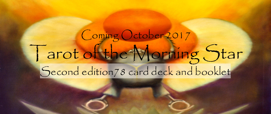 Divination. Tarot of the Morning Star second edition divination deck. Created by Minneapolis artist author Roger Williamson. This second edition is a 78 card deck.