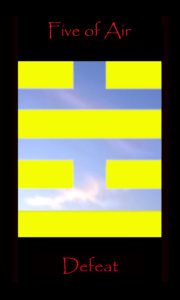 Five of Air from Tarot of the Morning Star.Rules the second decan of Aquarius