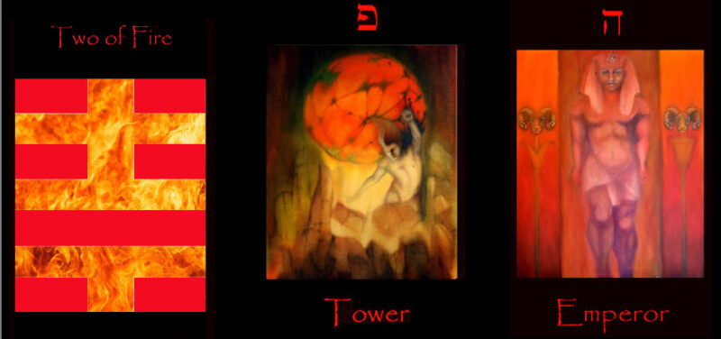 Tarot Two Fire, Two Wands, Dominion.